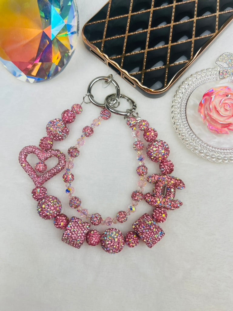 MIMI - Fancy Pink Heart and CC Super Shiny Double Chain