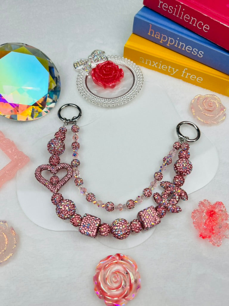 MIMI - Fancy Pink Heart and CC Super Shiny Double Chain