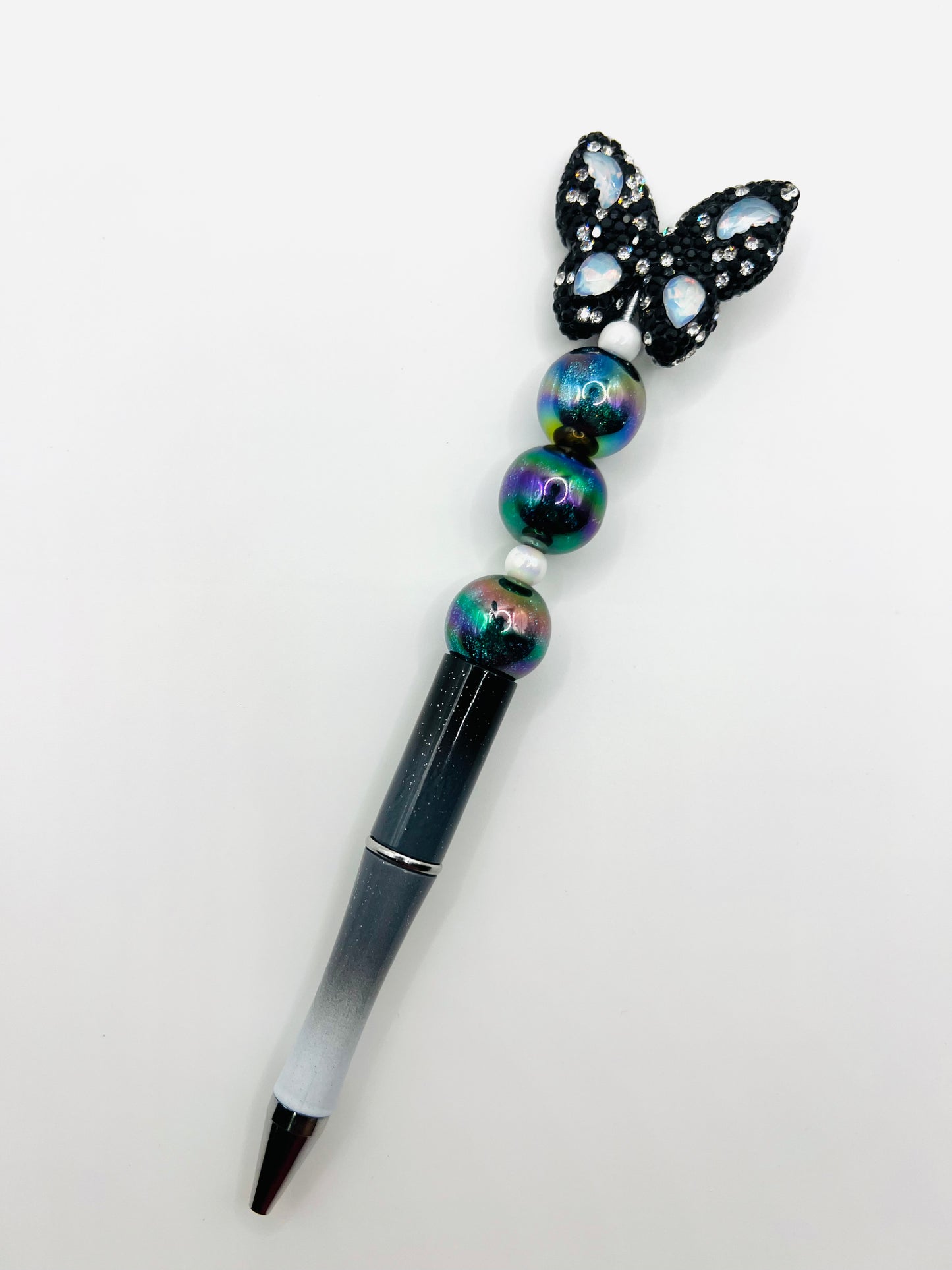 Butterfly Shape Clay Beads with Rhinestones -Choose Color