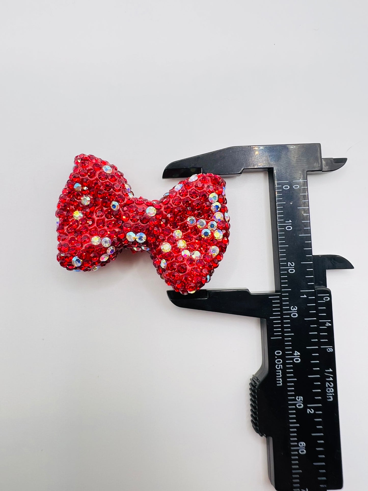 Bow Shape Clay Beads with Rhinestones -Choose Color