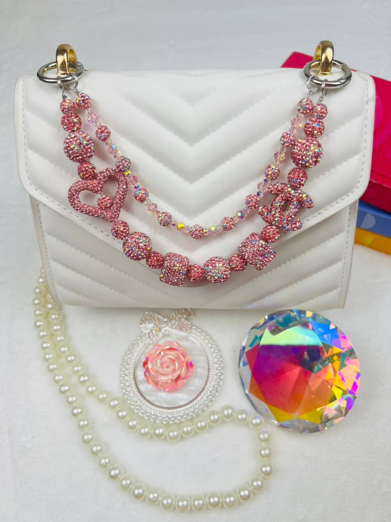 MIMI - Fancy Pink Heart and CC Super Shiny Double Chain
