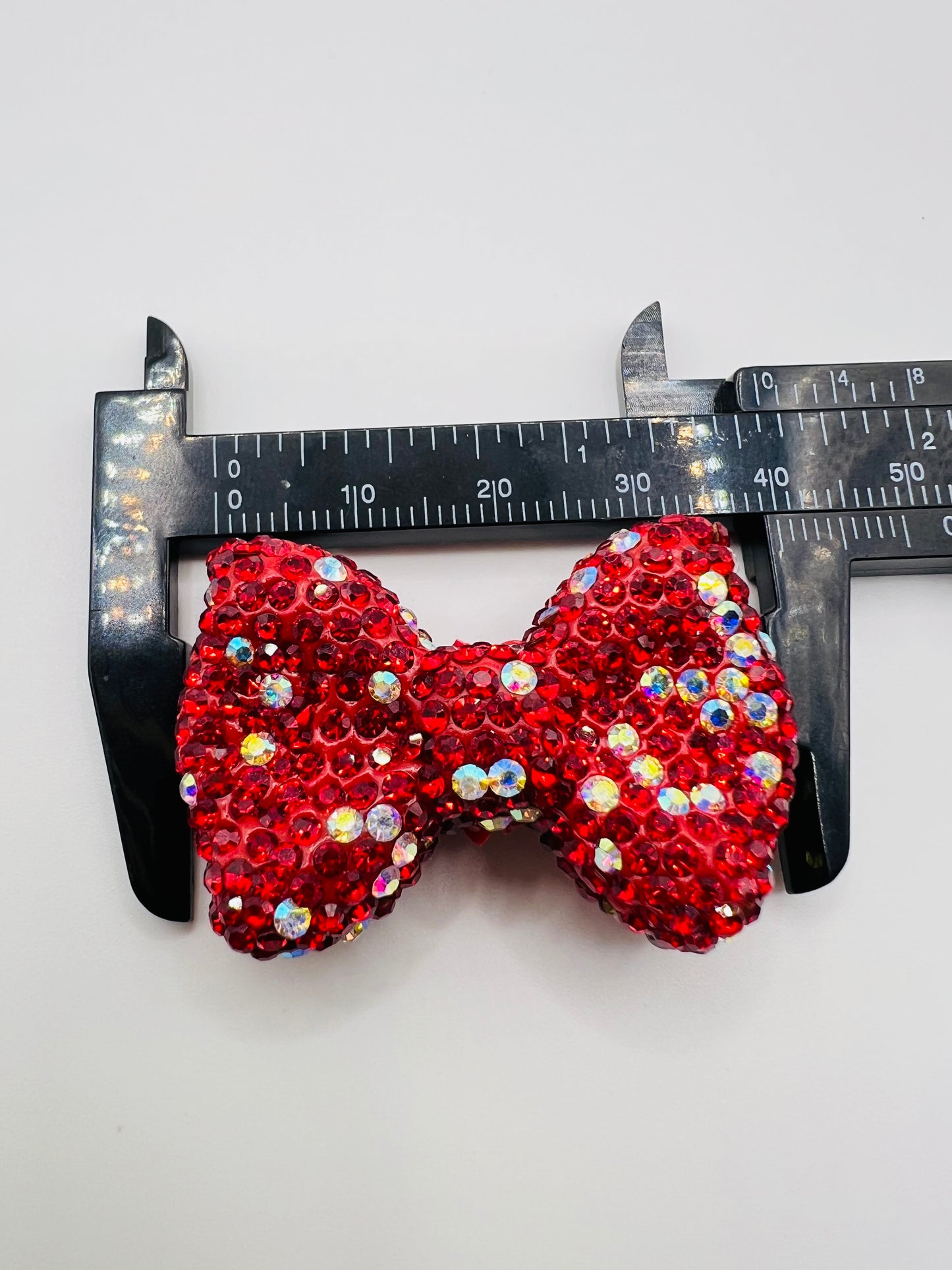 Bow Shape Clay Beads with Rhinestones -Choose Color