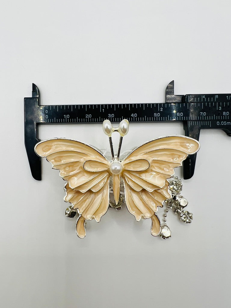 Fancy Alloy Metal Butterfly Beads with Dangle