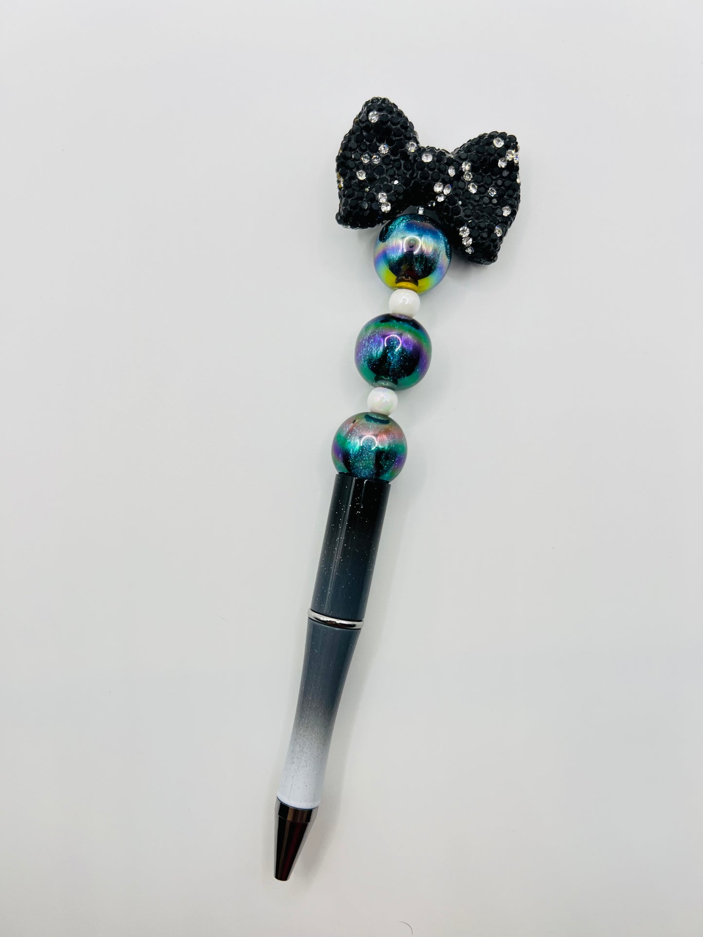 Bow Shape Clay Beads with Rhinestones -Choose Color