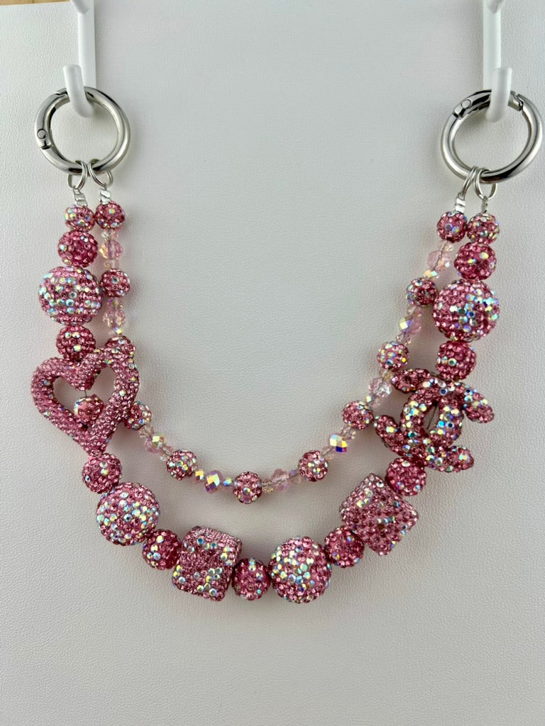 MIMI - Fancy Pink Heart and CC Super Shiny Double Chain