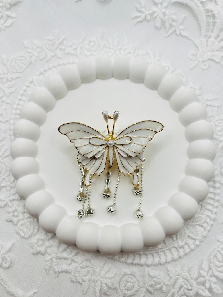Fancy Alloy Metal Butterfly Beads with Dangle