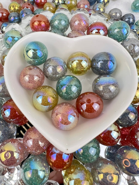 Extra Fine Extra Glitter Round Beads -16mm