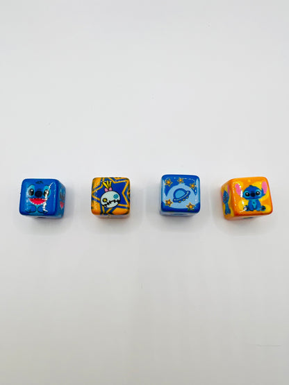 Blue Alien  Character Cube Beads Mix Designs
