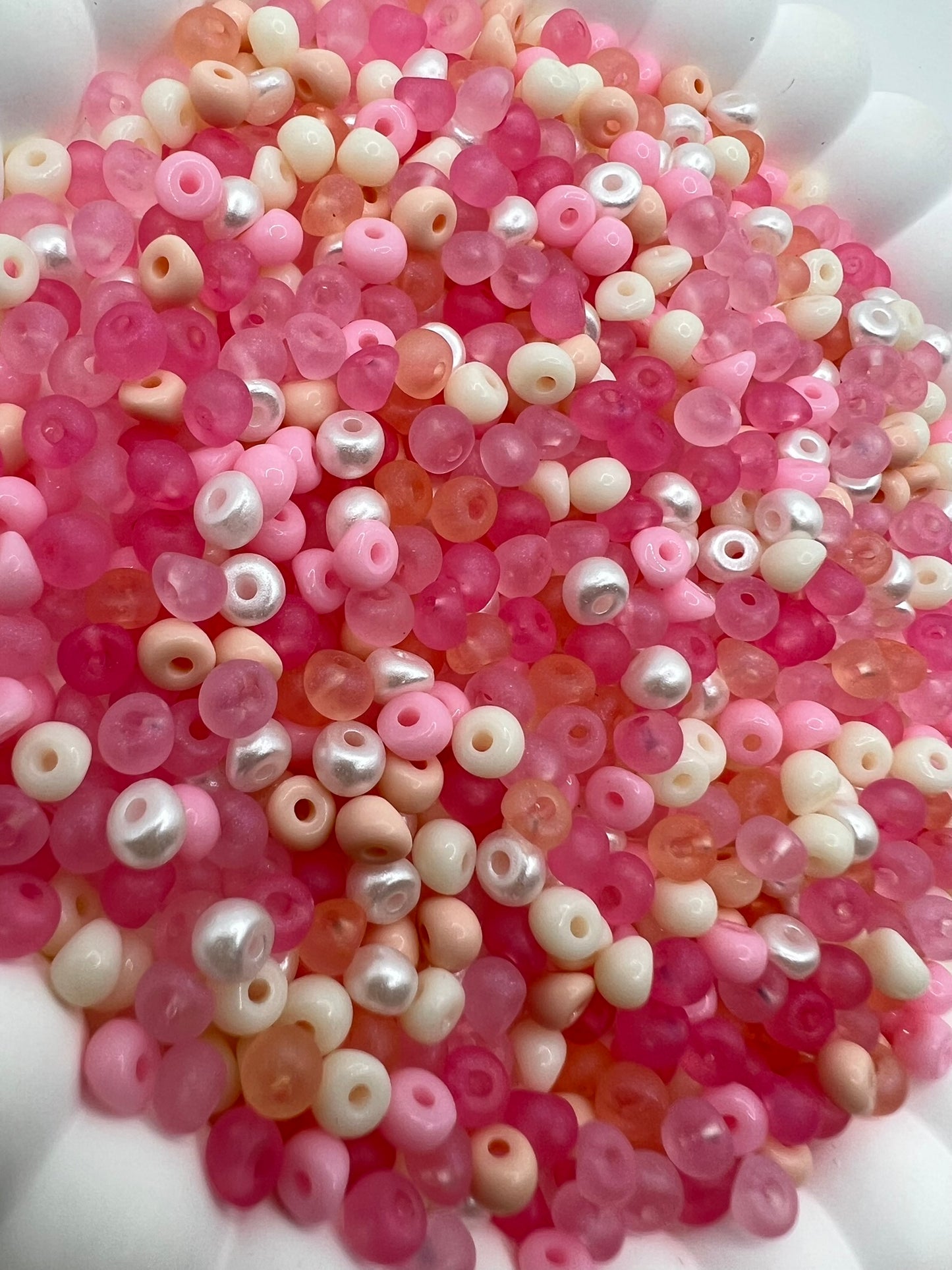 Acrylic Teardrop Beads Pink Mix 4mm