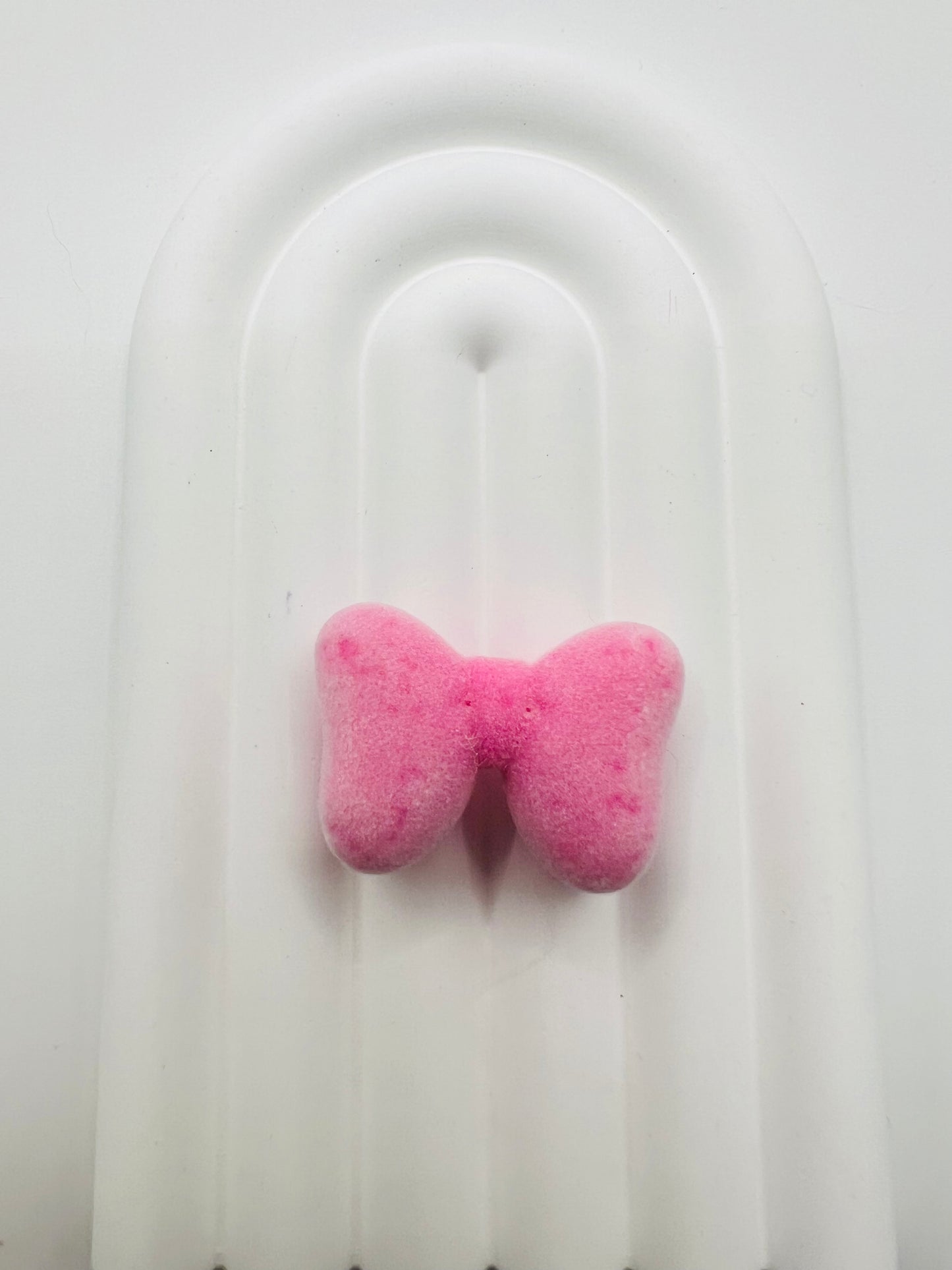 3D Bow Velvet Texture Charm Beads