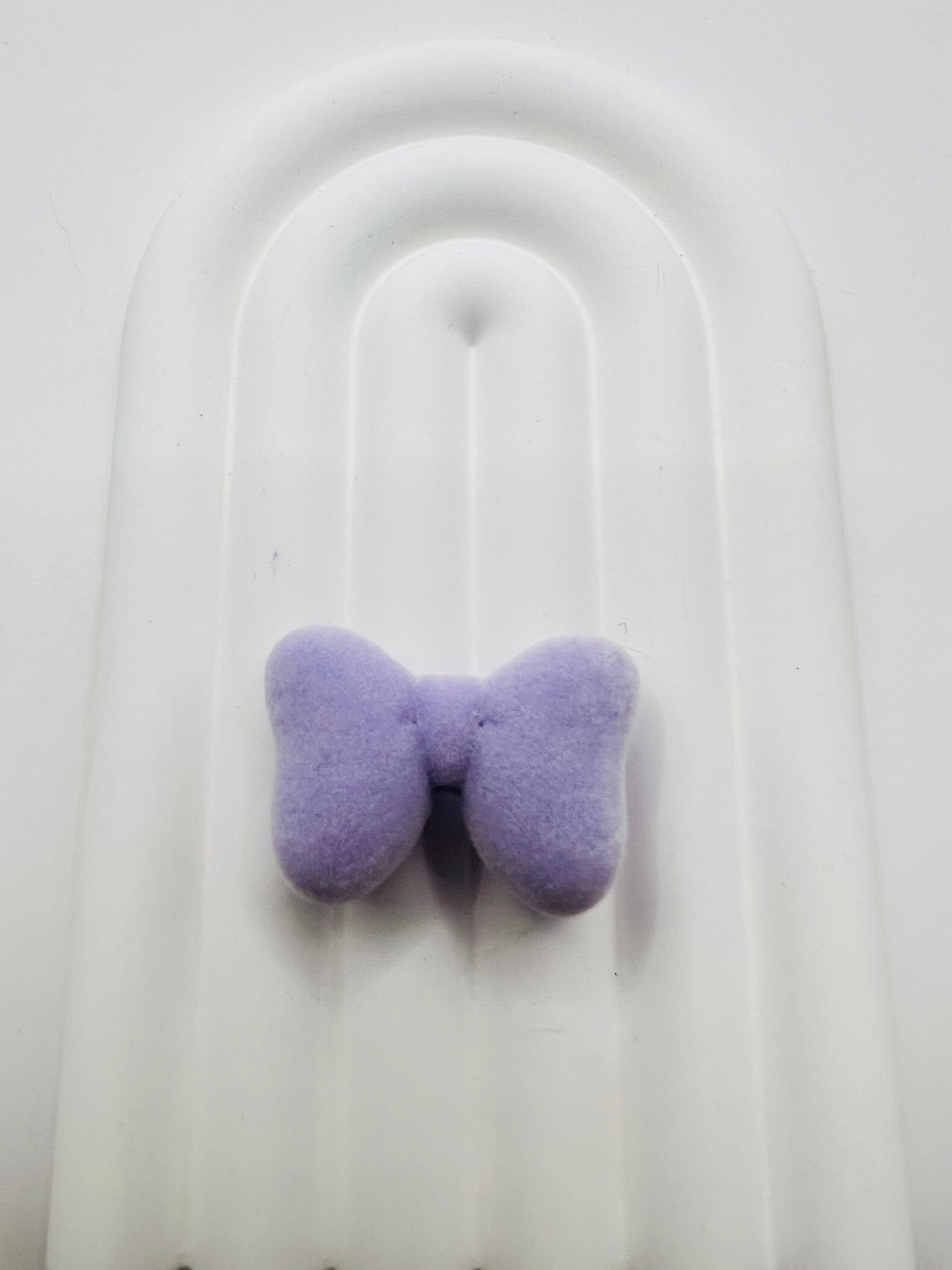 3D Bow Velvet Texture Charm Beads