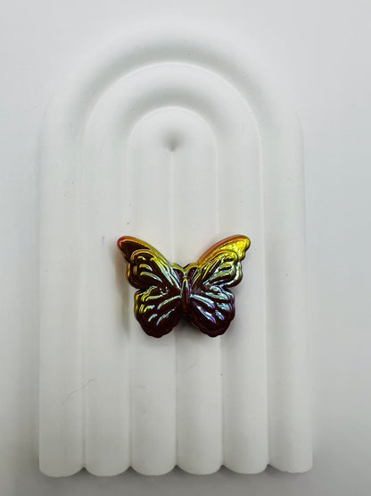 3D Butterfly Solid Color with UV Coated Charm Beads