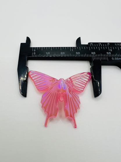 3D Butterfly Jelly Color UV Coated Glow in the Dark Charm Beads