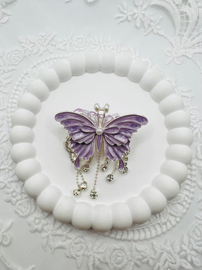Fancy Alloy Metal Butterfly Beads with Dangle