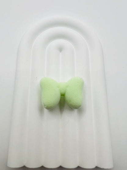 3D Bow Velvet Texture Charm Beads