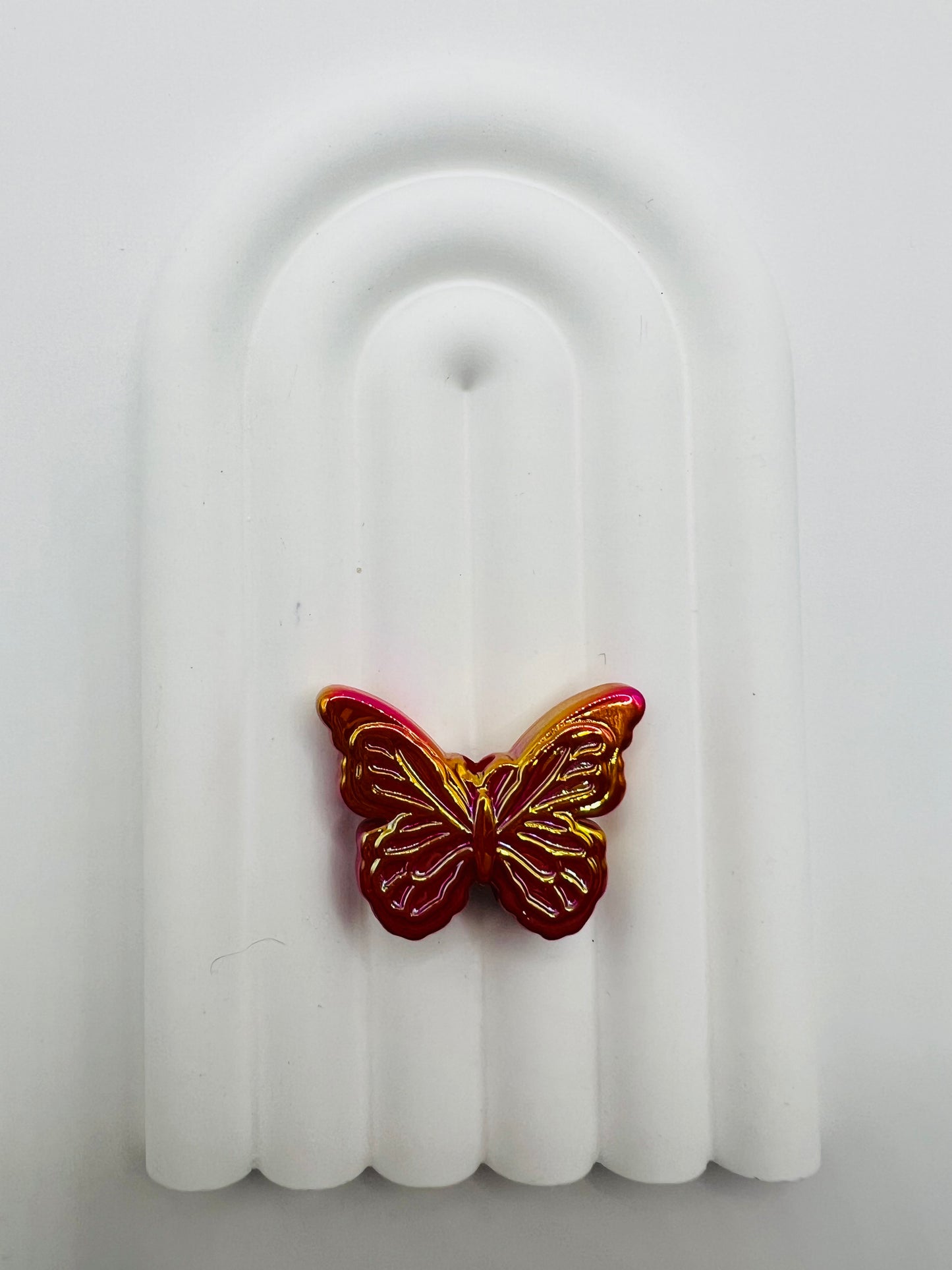 3D Butterfly Solid Color with UV Coated Charm Beads
