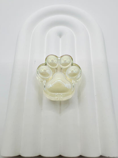 3D Cat Paw with Transparent Base UV Coated Charm Bead