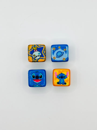 Blue Alien  Character Cube Beads Mix Designs