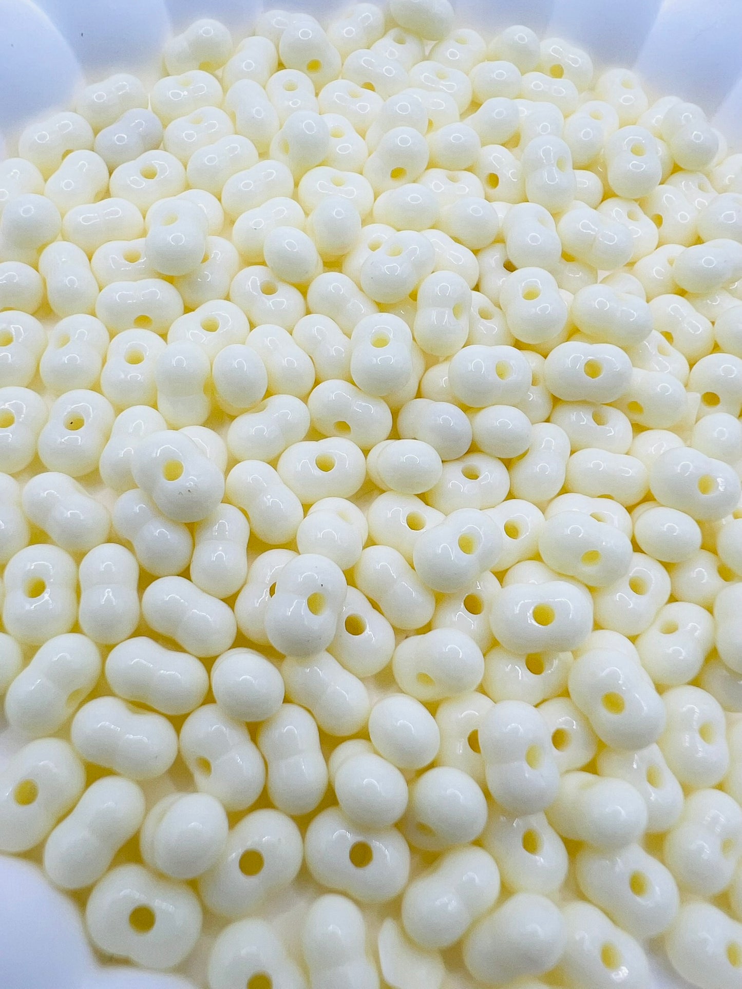 Acrylic Peanut Beads Solid Color 4x8