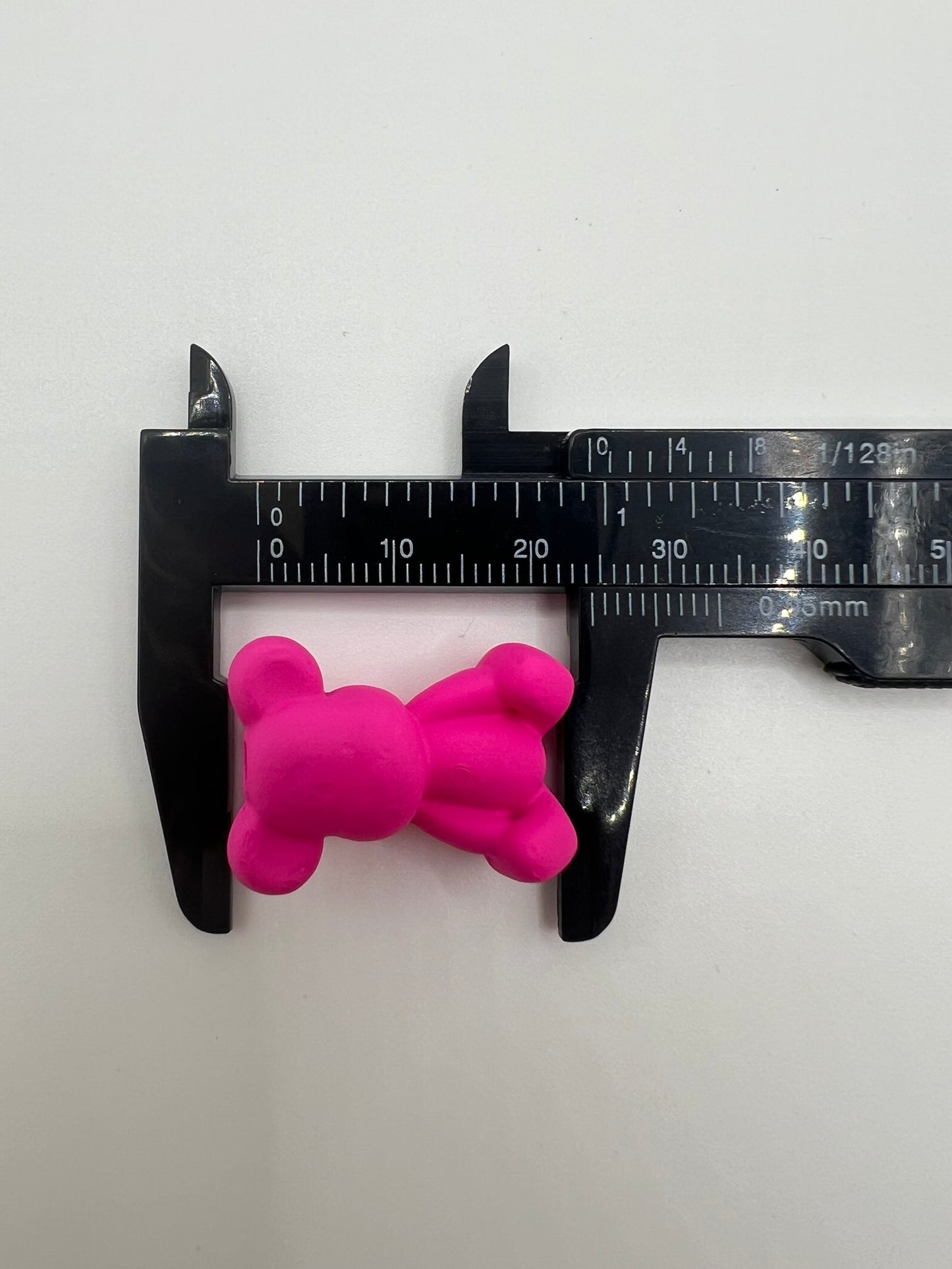 3D Bear Charm Beads Matte Texture - 18mmx24mm
