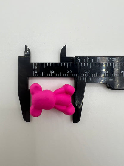 3D Bear Charm Beads Matte Texture - 18mmx24mm