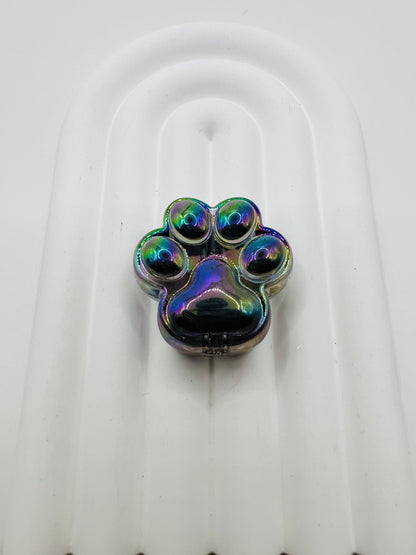 3D Cat Paw with Transparent Base UV Coated Charm Bead